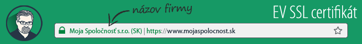 EV SSL certifikát v prohlížeči EV SSL certifikátv prohlížeči